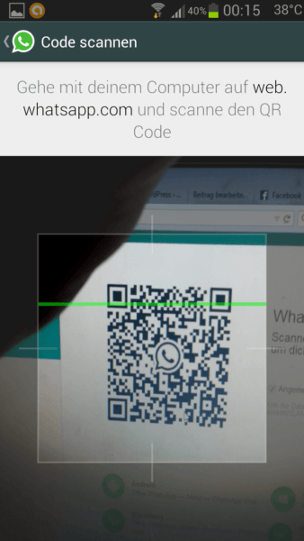 QR-Code scannen WhatsApp