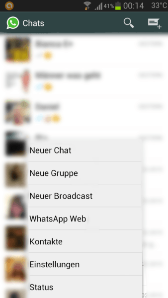 Einstellungen Whatsapp