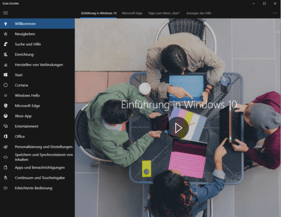 Einführung in Windows 10