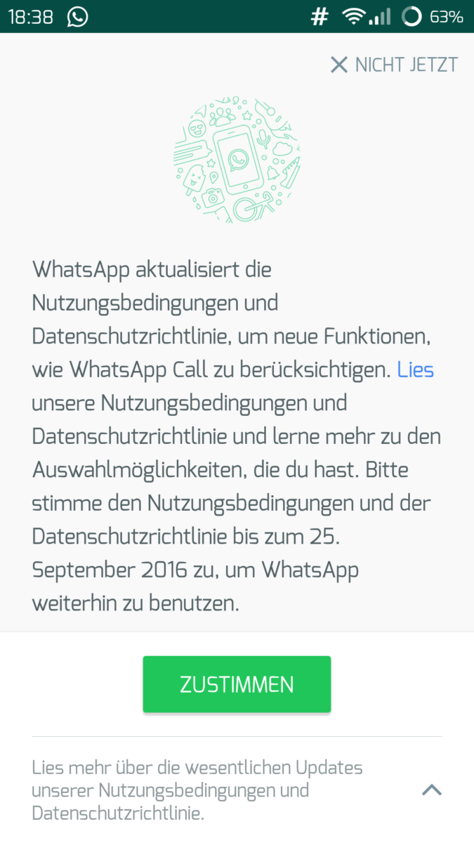 WhatsApp Nutzungsbedingungen